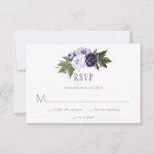 Mariages violets foncés et violets RSVP | (Devant)