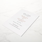 Mariah Minimal Elegant Wedding Save the Date Folie Uitnodiging (Gedraaid)