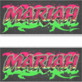 Mariah Vorname Name Graffiti Aufkleber Sticker (Voorkant)