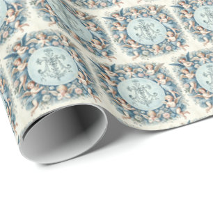Marian Cross en Cherub Floral Gift Wrap" Cadeaupapier