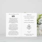 Marian Cross Katholieke bruiloft programma (Staand voorkant)