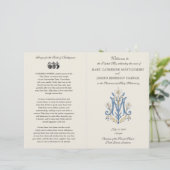 Marian Monogram Latijnse Mis Huwelijksprogramma (Staand voorkant)