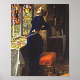 Mariana door John Everett Millais Poster