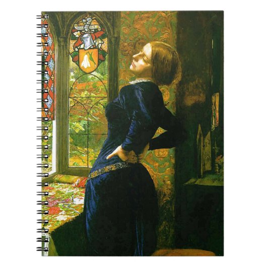 Mariana door Millais Notebook Notitieboek (Voorkant)