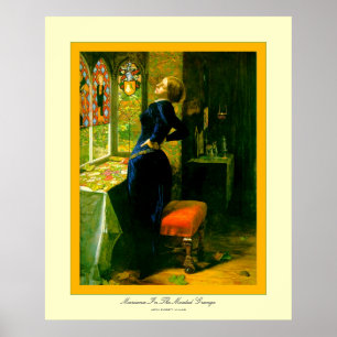 Mariana in de bewoonde gamma~John Everett Millais Poster