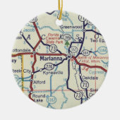 Marianna Florida  Map Keramisch Ornament (Voorkant)