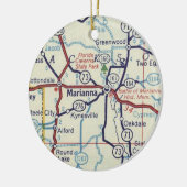 Marianna Florida  Map Keramisch Ornament (Links)