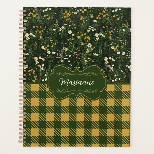 Marianne Dark Daisy Plaid Floral (Devant)