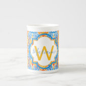 Marianne Orange and Blue Mosaic Mug Porselein Kop (Voorkant)