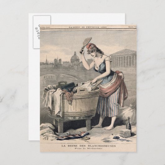 Marianne the Queen of the Washerwomen Briefkaart (Voorkant / Achterkant)