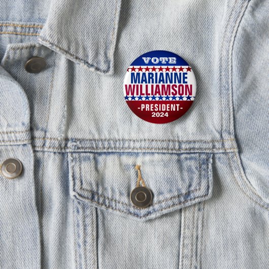 Marianne Williamson 2024 Campaign Button (In situ)