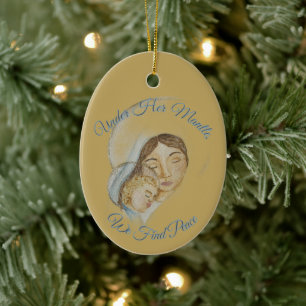 Maria's Mantel Kerstmis Keramisch Ornament