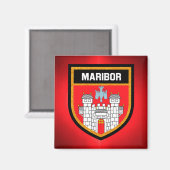 Maribor Flag Magneet (Voorkant / Achterkant)