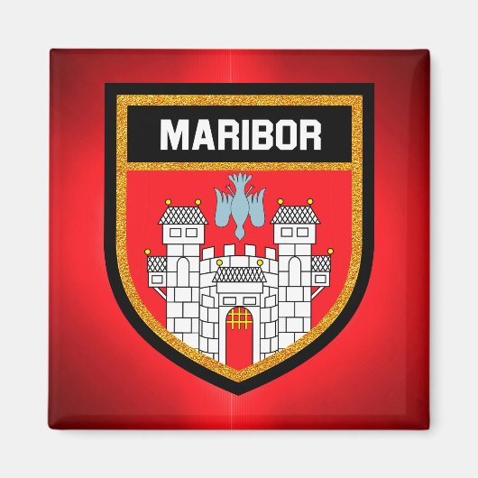 Maribor Flag Magneet (Voorkant)