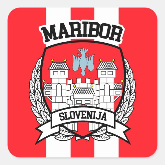 Maribor Vierkante Sticker (Voorkant)