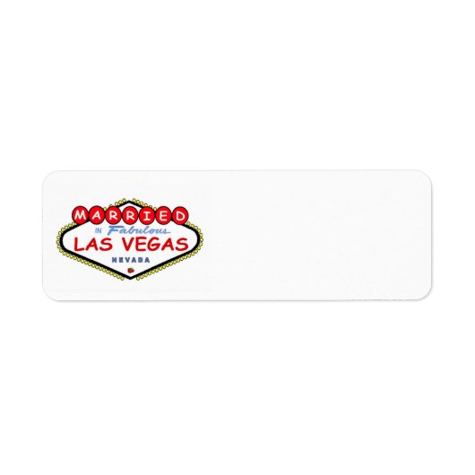 Marié à Las Vegas Étiquette (Devant)