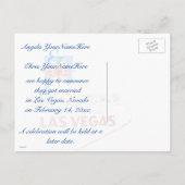 Marié à Las Vegas Photo Faire-part Blue (Dos)