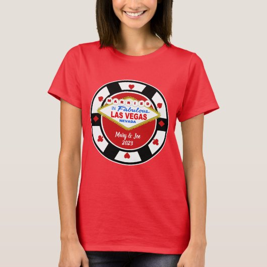 Marié à Vegas Poker Chip T-Shirt (Devant)