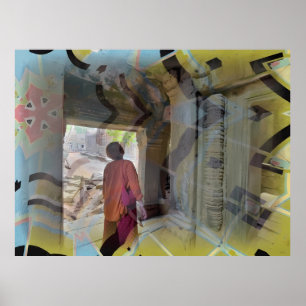 Marie aan de deuropening - Ken Gage Art Poster