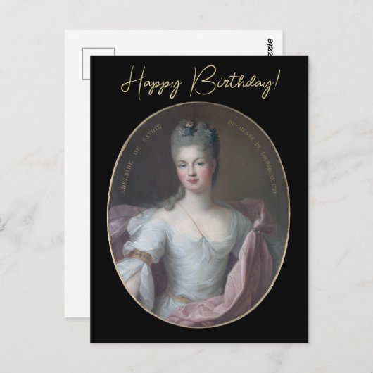 Marie Adélaïde de Savoie Gelukkige Verjaardag Briefkaart (Voorkant / Achterkant)