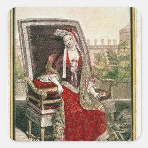 Marie-Anne Mancini Duchess van Bouillon Vierkante Sticker