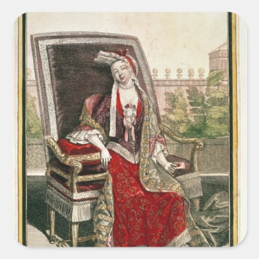 Marie-Anne Mancini Duchess van Bouillon Vierkante Sticker (Voorkant)