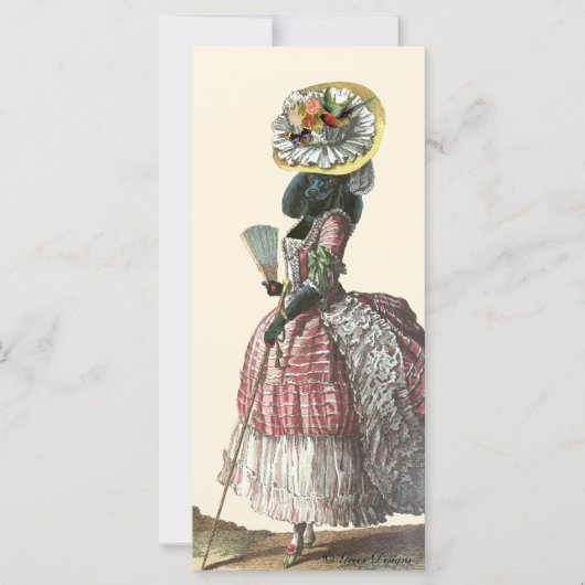 Marie Antionette Black Podle 18th Century Costume (Voorkant)