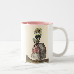 Marie Antionette Black Podle 18th Century Costume Tweekleurige Koffiemok