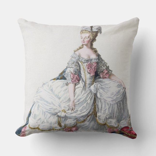 Marie Antoinette (1752-93) van 'Receuil des Estam' Kussen (Voorkant)
