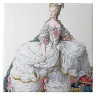 Marie Antoinette (1752-93) van 'Receuil des Estam' Tegeltje
