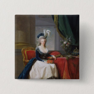 Marie-Antoinette 1788 Vierkante Button 5,1 Cm