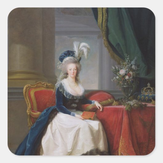 Marie-Antoinette 1788 Vierkante Sticker (Voorkant)
