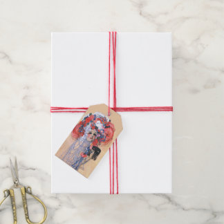 Marie Antoinette Art Deco Stijl Masker Parels Cadeaulabel