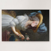 Marie Antoinette blazen een roze bubble gum Legpuzzel (Horizontaal)