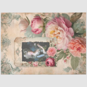 Marie Antoinette Bloemen Frans Ephemera Decoupage Tissuepapier