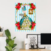 Marie Antoinette Blue Cakes en Tea Giant Poster (Thuiskantoor)