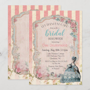  Marie Antoinette Bridal Shower Invitation Kaart