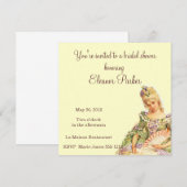 Marie Antoinette Bridal Shower Kaart (Voorkant / Achterkant)