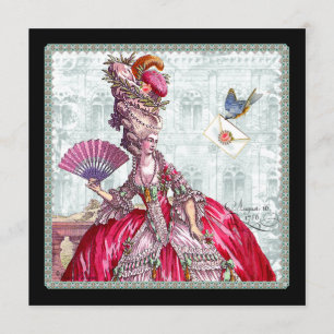Marie Antoinette Bridal Shower Kaart