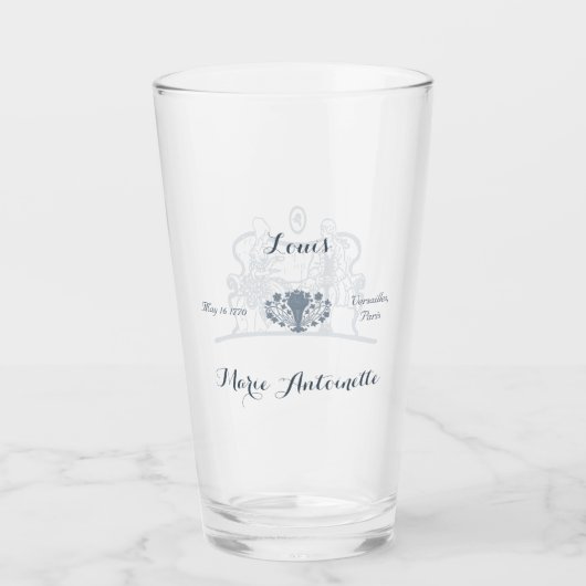 Marie Antoinette Bruiloft Rococo Dusty Blue Glas (Voorkant)