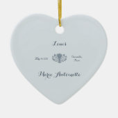 Marie Antoinette Bruiloft Rococo Dusty Blue Keramisch Ornament (Voorkant)