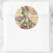 Marie Antoinette Carte Postale Parijse zegels/ Ronde Sticker (Tas)