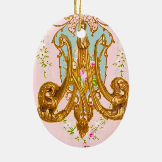 Marie Antoinette Ceramic Monogram Ornament (Achterkant)