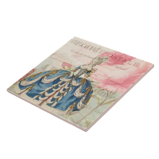 Marie Antoinette Ceramic Tile Tegeltje (Zijkant)