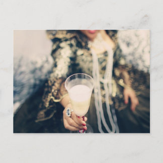 Marie Antoinette Champagne-glazen feest Uitnodiging Briefkaart