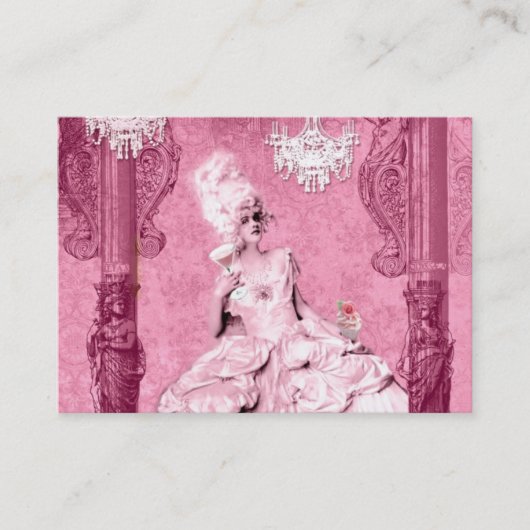 Marie Antoinette Chic Couture Visitekaartjes (Voorkant)