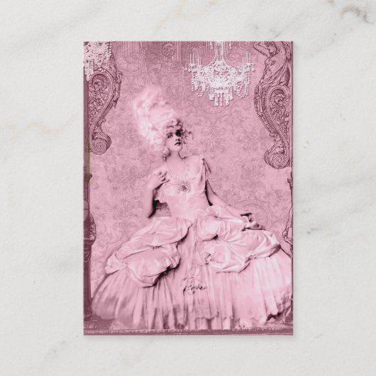 Marie Antoinette Chic Couture Visitekaartjes (Voorkant)