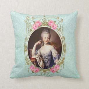 Marie Antoinette Damask Roos Pillow Mint Kussen