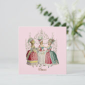 Marie Antoinette Dames in Waiting Kaart (Staand voorkant)