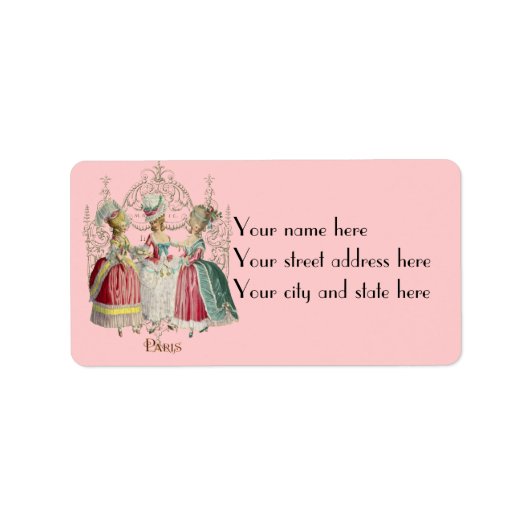 Marie Antoinette Dames in Waiting Labels (Voorkant)